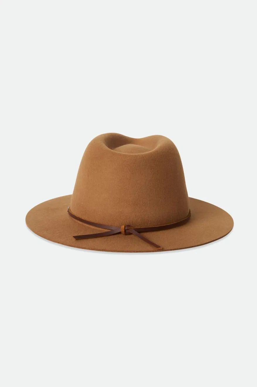 Wesley Packable Fedora - Golden Brown