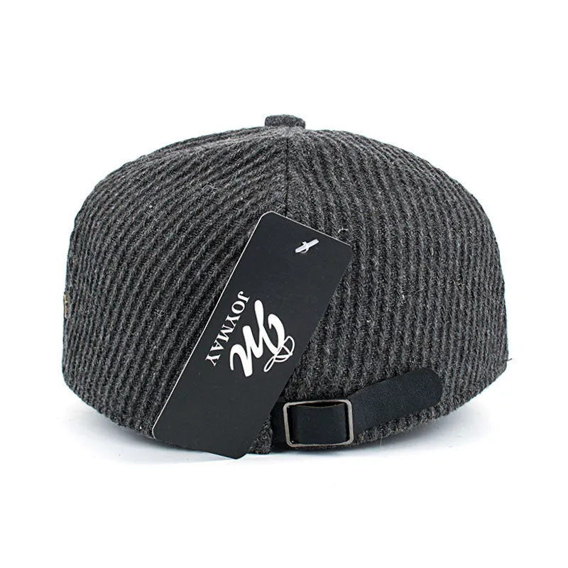 Winter Cotton Peaked Beret Cap For Men - Grey,Black,Navy,Coffee