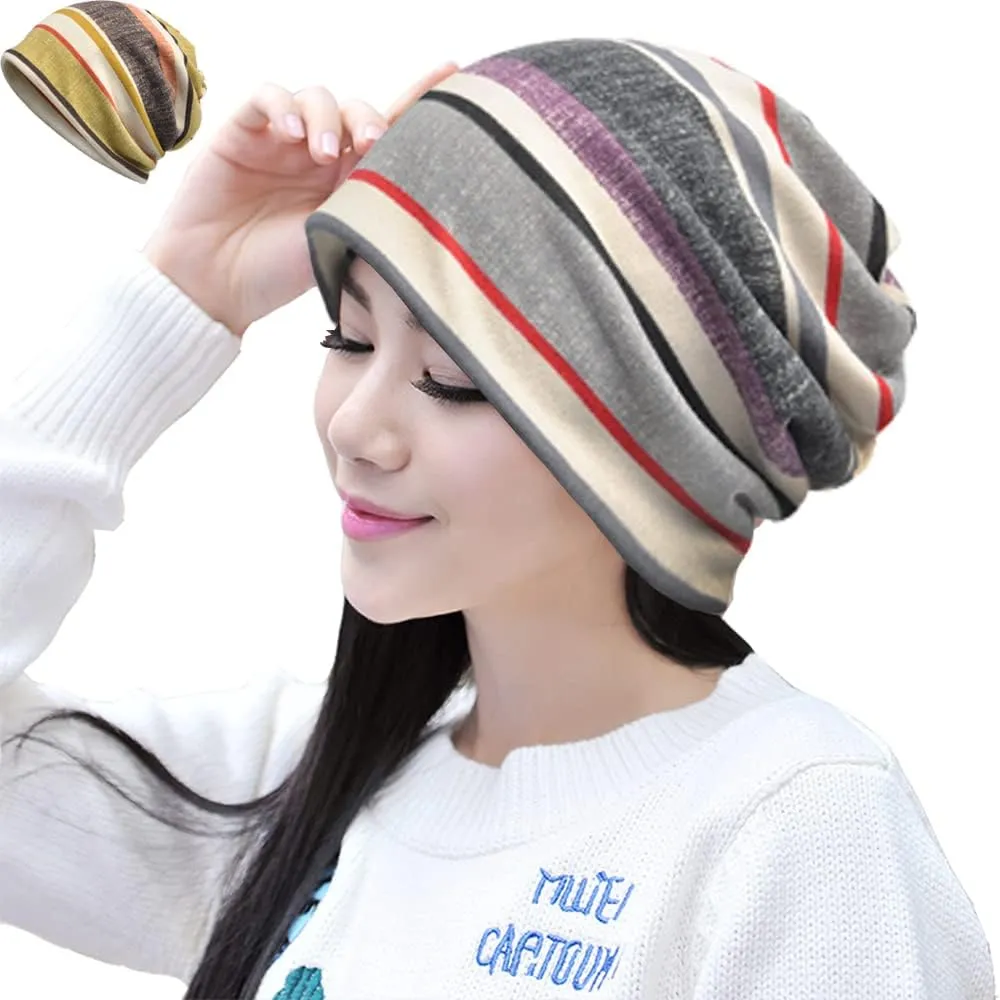 Women's Chemo Caps Cancer Headwear Slouchy Beanie Hat Baggy Skull Sleep Cap Scarf