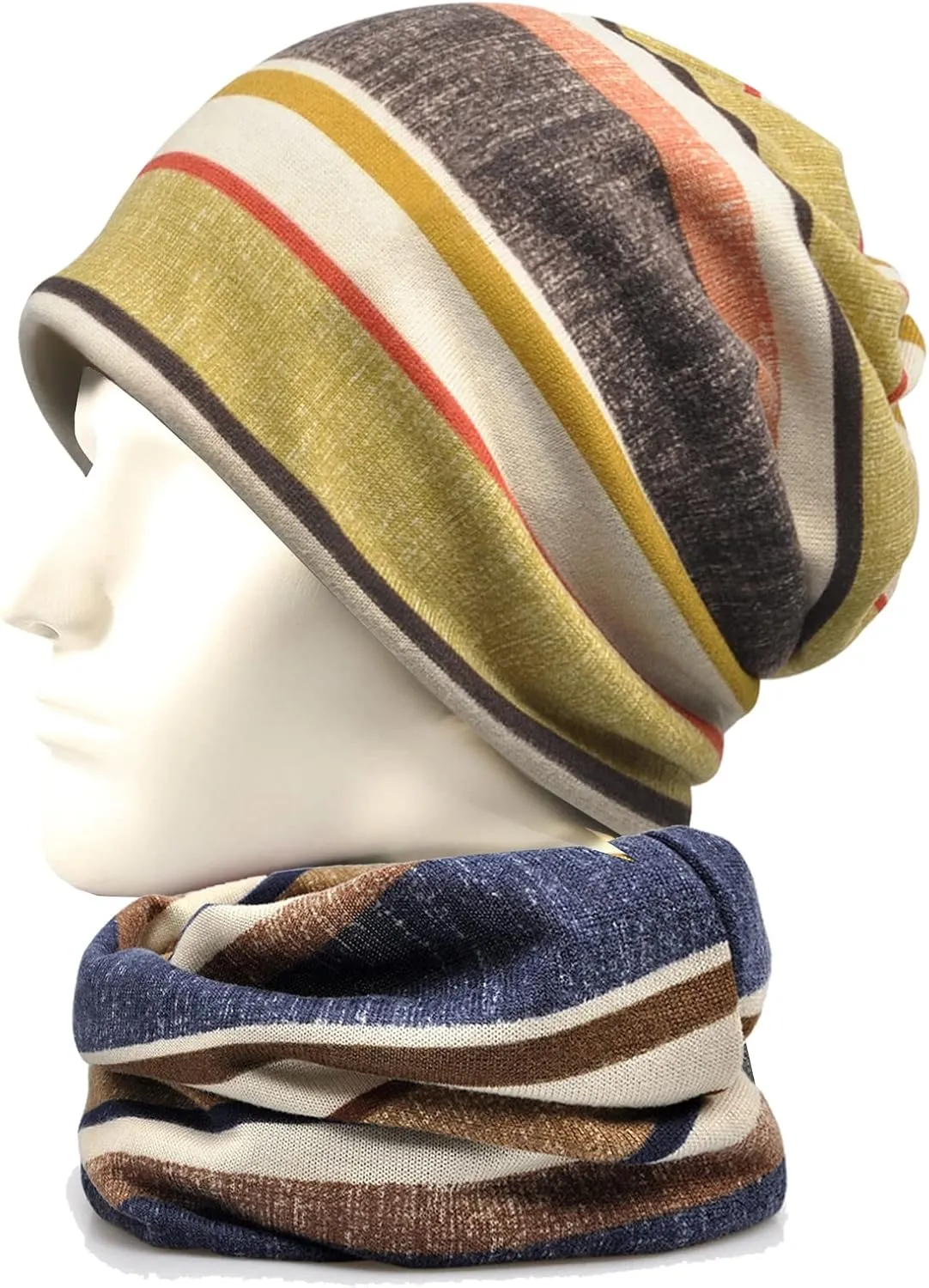 Women's Chemo Caps Cancer Headwear Slouchy Beanie Hat Baggy Skull Sleep Cap Scarf