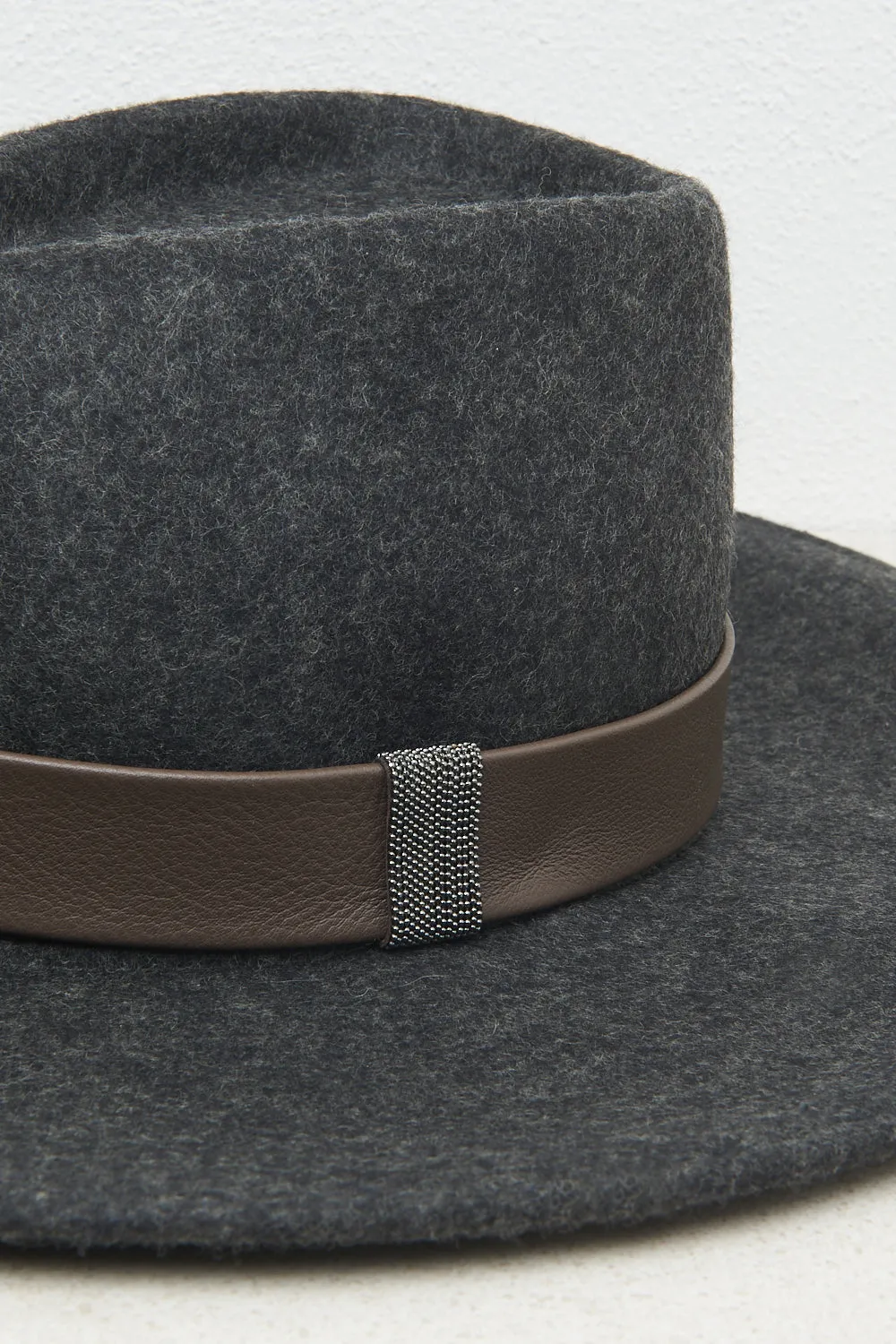 Wool felt wide brim fedora
