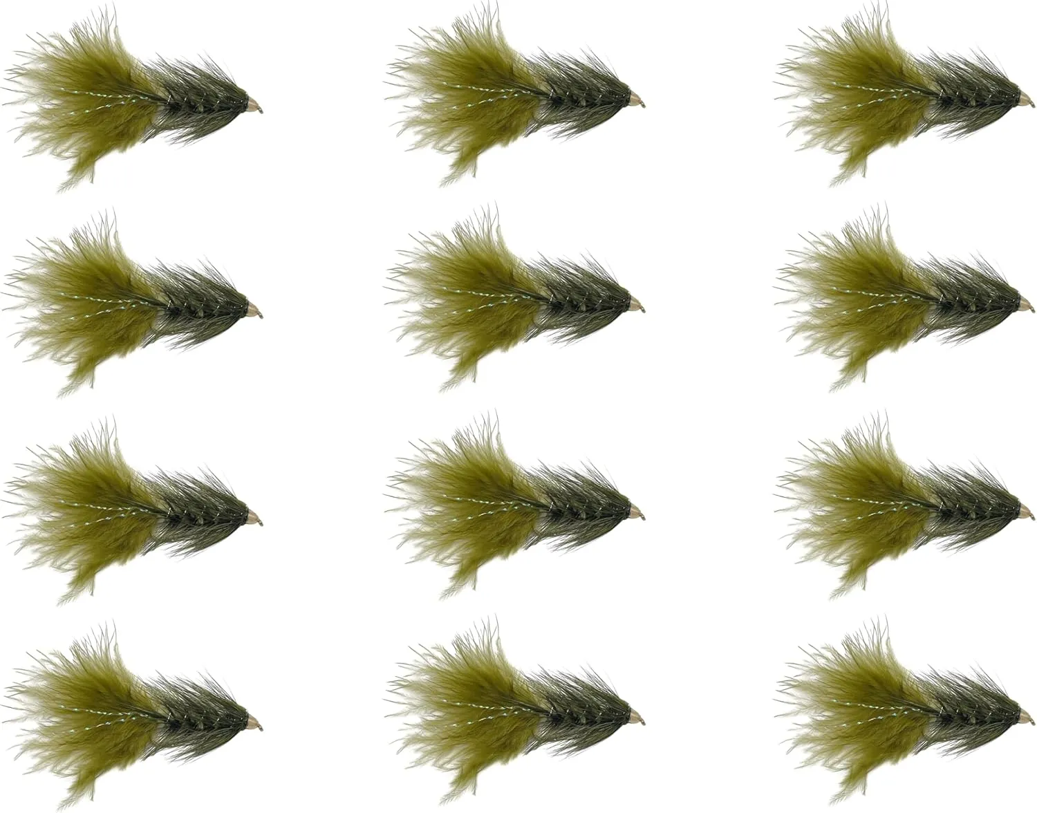 Wooly Bugger Fly Fishing Flies for Trout, Bass and Panfish - 12pc Handmade Multicolor Wet Flies for Freshwater Fishing in Various Patterns/Colors