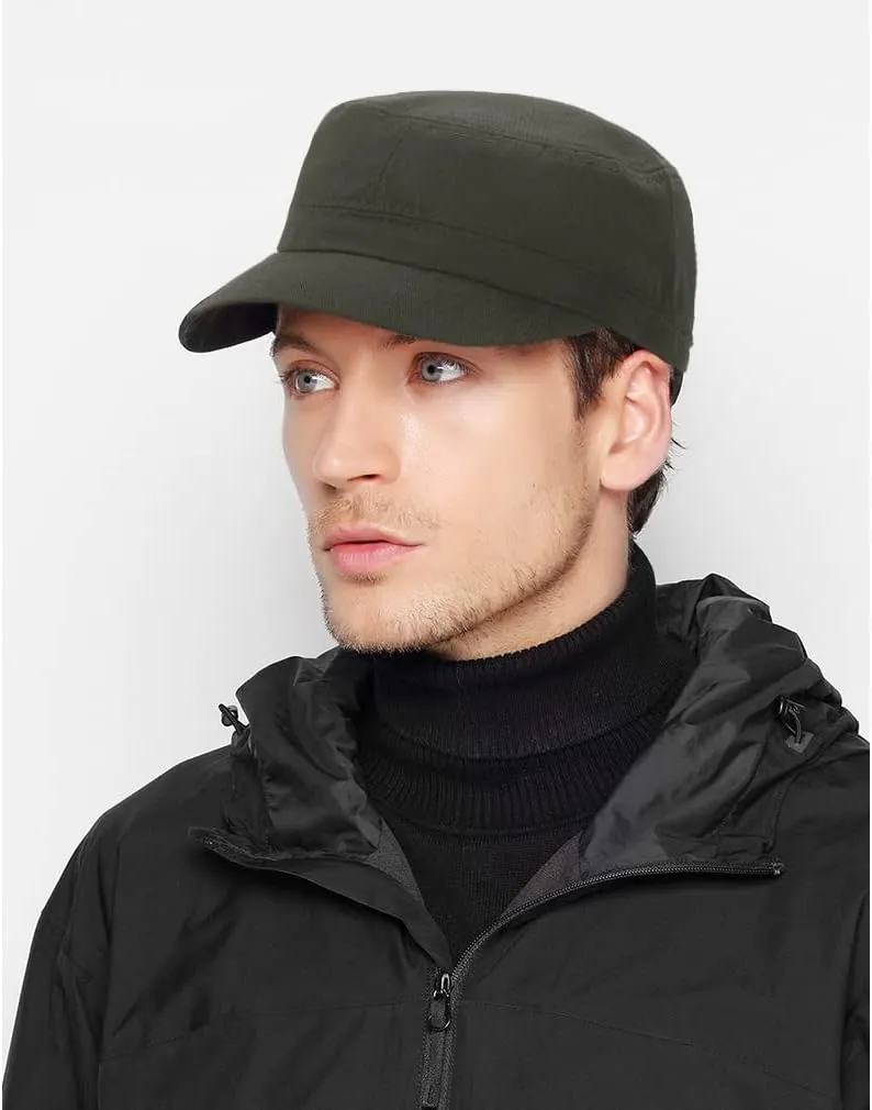 XYIYI Unisex Cotton Basic Cadet Army Cap Everyday Military Style Hat