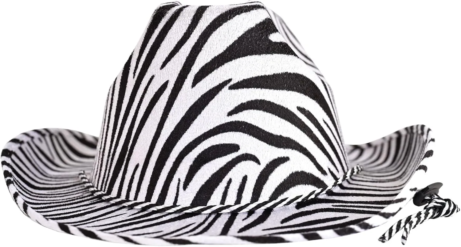 Zebra Print Cowboy Hat