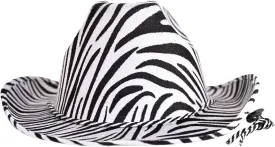 Zebra Print Cowboy Hat